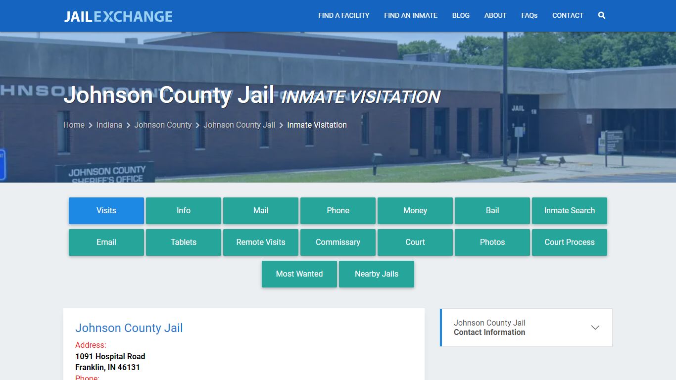 Inmate Visitation - Johnson County Jail, IN - Jail Exchange